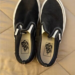 Vans Black Canvas Slip-On Shoes